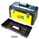 Bolton Tools 19 Steel Portable Box with Tote Tray & Steel Bottom 