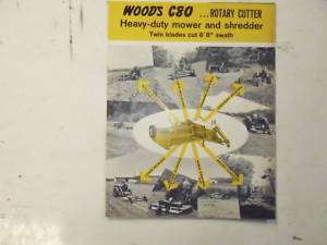 Original Woods Mower C80 Rotary Cutter Sales Brochure  