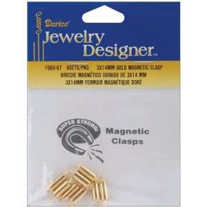  Magnetic Clasps 3x14mm 8/Pkg Gold   658553 Patio, Lawn 
