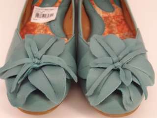 NIB $90 Womens shoes turquoise blue Born Peony 36.5 6 M ballet flat 