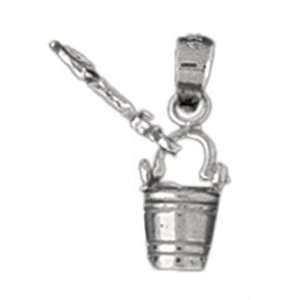   Sterling Silver Pendant Pail and Shovel CleverSilver Jewelry