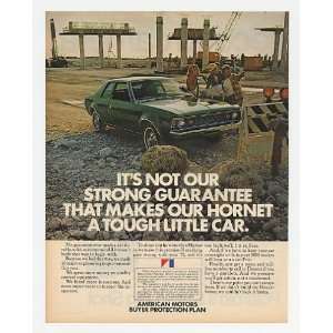  1972 AMC Hornet Tough Car Road Construction Site Print Ad 