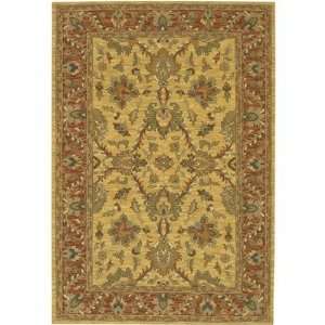 Pooja Hand Knotted Traditional Yellow Rug   POO401 by Chandra Rugs 