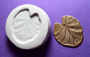 LOTUS POND LILY FROGS LEAF ~ CNS polymer clay mold  