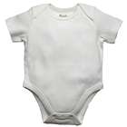 Funkoos White Short Sleeve Organic Baby Body suit, 12 18 months