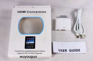 Mini USB HDMI Video Signal Conversion Adapter for iPad 2 iPhone iPod 