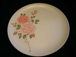 Aztec Melmac Dinner Plate Pink Rose Roses 10 inch Melamine Dinnerware 