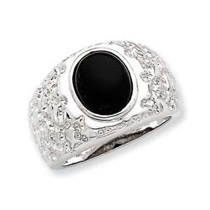  Sterling Silver Mens Onyx Ring Jewelry