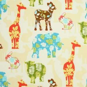    Pacific Tropical 2 D Zoo Cream Fabric Yardage Arts, Crafts & Sewing