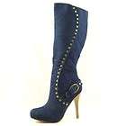   knee high studded denim boot $ 27 50  see suggestions