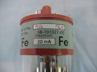 Varian 56 101027 00 Iron Fe SpectraAA Hollow Cathode Lamp  