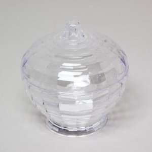  Round Clear Cut Glass Look Candy Dish Case Pack 48 