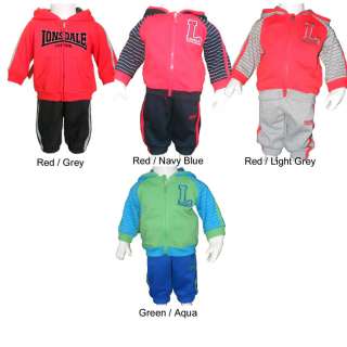 Lonsdale baby boys tracksuit outfit pants jacket set clothes sizes 000 