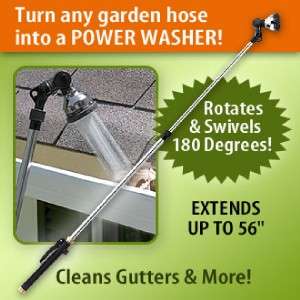Telescopic Gutter Flusher & Washer W/ 10 Spray Pattern  