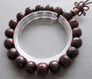 Wood Buddha Beads Tibet Buddhist Paryer Bracelet Mala  