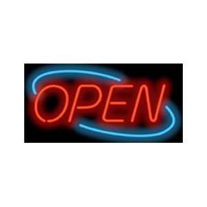  Deco Neon Open Sign   Red & Blue