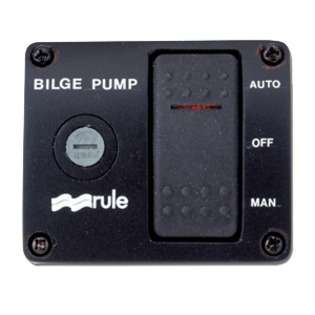 Easy to install bilge pump switch with three position switch.