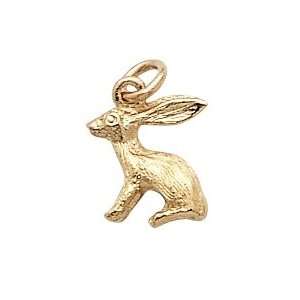 Rembrandt Charms Bunny Charm, 22K Yellow Gold Plate on Sterling Silver