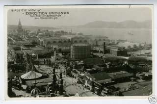 1915 RPPC Postcard View PPIE Worlds Fair & Zone SF CA  