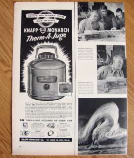 1955 Knapp Monarch Therm A Jugs Ad  