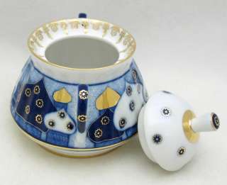 Lomonosov Porcelain Sugar bowl is 5 inches tall, 6 1/2 the entire 