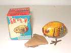 60S PECKING CHICKEN TIN LITHO WIND UP TOY BOXED CHINA  