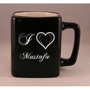 Laser Engraved Coffee Mug with I Love Mustafa  SHOPZEUS For the Home 