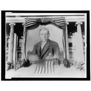  Banner size painting of President Woodrow Wilson hanging 