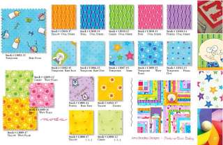 PEEK A BOO BABY Quilt Squares MODA Fabric 5 CHARMS  