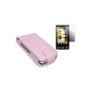   Skin & LCD Screen Protector For LG KP500 Cookie   Pink Electronics