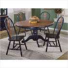 Sunset Trading Black and Cherry Oval Butterfly Dining Table (2 Pieces)