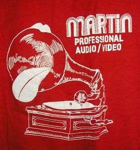 VINTAGE TEE SHIRT MARTIN PROFESSIONAL AUDIO VIDEO MED  