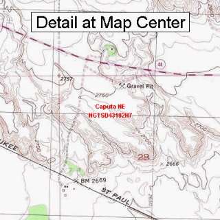   Map   Caputa NE, South Dakota (Folded/Waterproof)