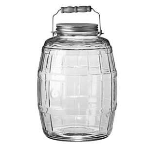   Hocking 85679 2 1/2 Gallon Glass Barrel Jar with Brushed Aluminum Lid
