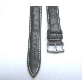 19MM ITALIA LEATHER WATCH STRAP FOR ROLEX AIRKING WS BLACK  