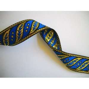   Gold Leaf Russian Jacquard Ribbon 1 Inch Arts, Crafts & Sewing