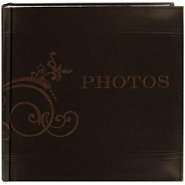 Pioneer Embroidered Scroll Leatherette Brown Photo Album 