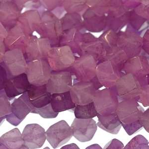 Purple Jade  Dice Plain   4mm Diameter, Sold by 16 Inch Strand with 