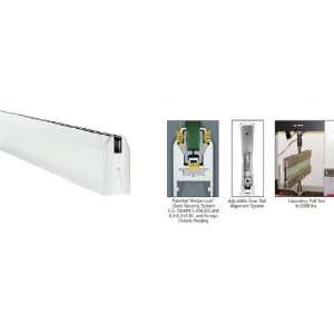  CRL Brite Anodized 4 Tapered Door Rail Without Lock for 3/8 Glass 