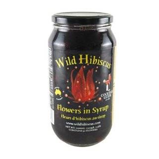 Wild Hibiscus Flowers in Syrup   8.8 Oz Jar  Kitchen 