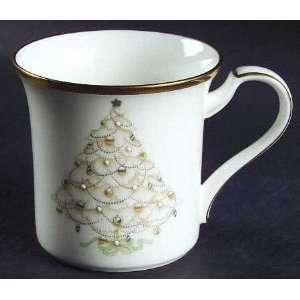   Christmas Gold Holiday Mug, Fine China Dinnerware