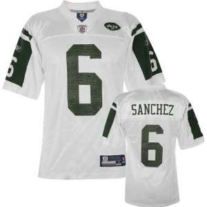 Mark Sanchez Jersey Reebok White Replica #6 New York Jets Jersey 