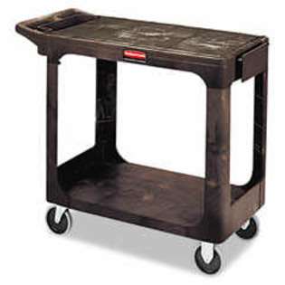 Rubbermaid 450500 Flat Shelf Utility Cart, 2 shelf, 500lbs, 19 X 38 X 