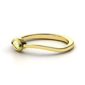   Stackable Leaf Ring, Marquise Peridot 14K Yellow Gold Ring Jewelry