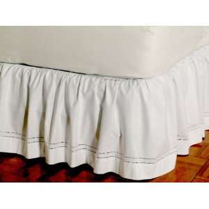   Drop Twin Size Hemstitch 100% Cotton Gathered Bedskirt