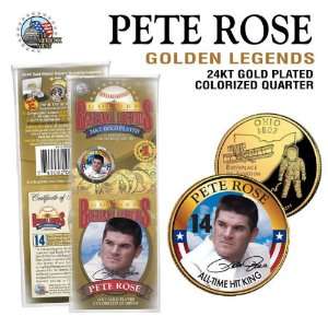  PETE ROSE Reds Promo GOLD US Mint Statehood Quarter 