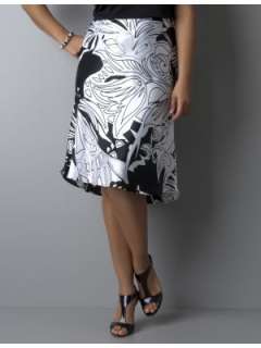 LANE BRYANT   Black and white print skirt  