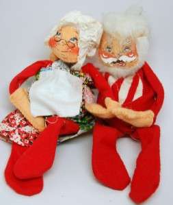 Annalee CHRISTMAS Vintage 70 Hugging Santa & Mrs Claus  