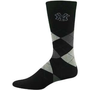  MLB New York Yankees Black Argyle Dress Socks