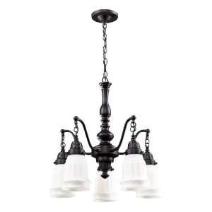 Quinton Parlor Collection 5 Light 21 Oiled Bronze Chandelier with 